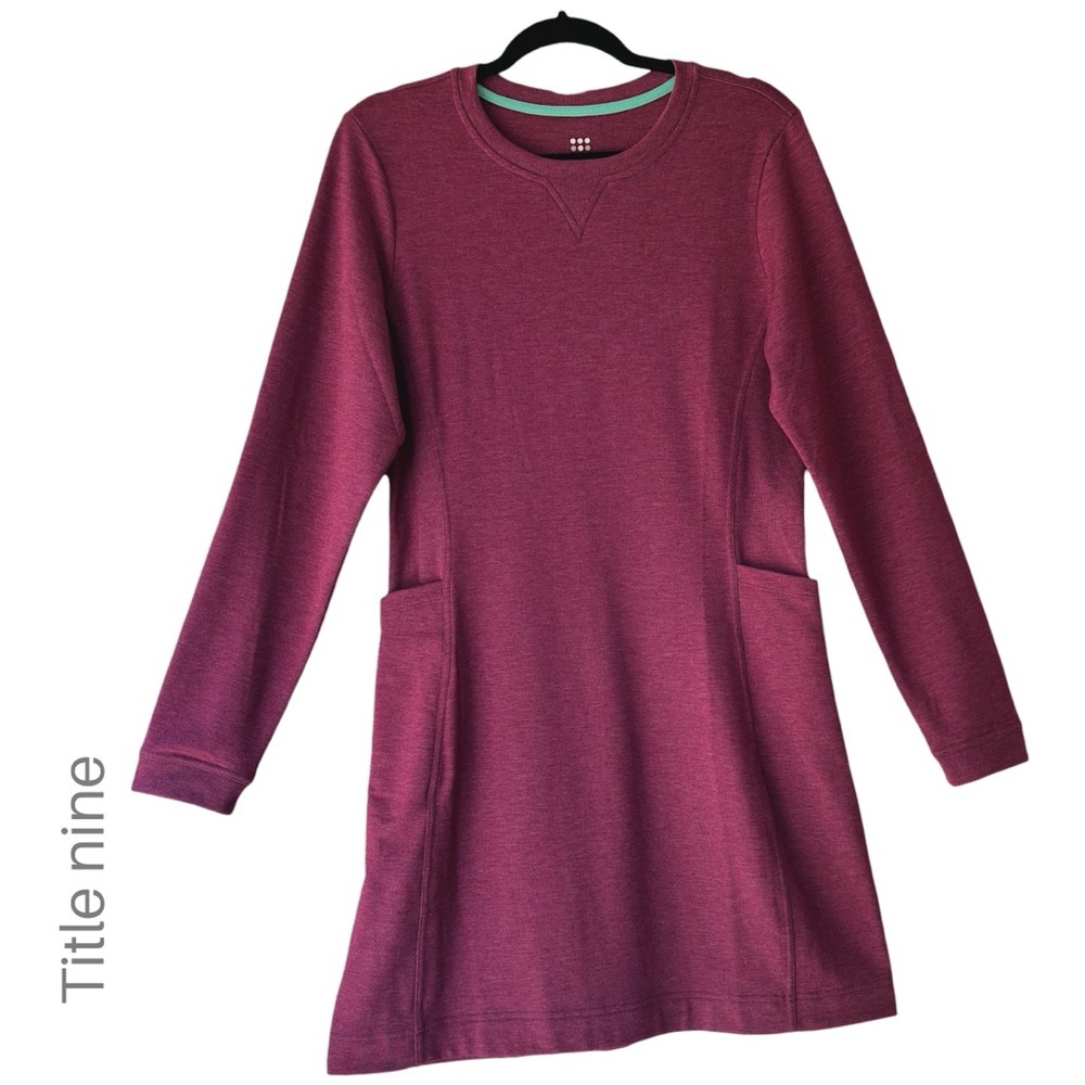 TITLE NINE | NWOT NBD LONG SLEEVE DRESS FRESH TERRY POCKETS ATHLETIC | MEDIUM